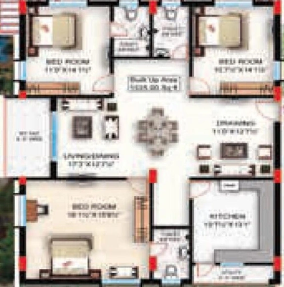 3 BHK Flat in Hivision Serene in As Rao nagar, Hyderabad - Image 831555