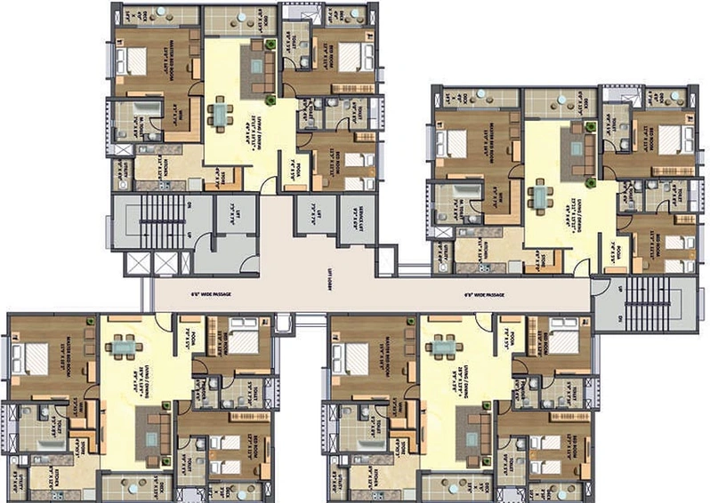 Floor Plan of Lodha Meridian in Kukatpally, Hyderabad - Image 218933