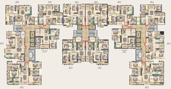 Floor Plan of Purple Melodia in Vaishali Nagar, Jaipur - Image 118492