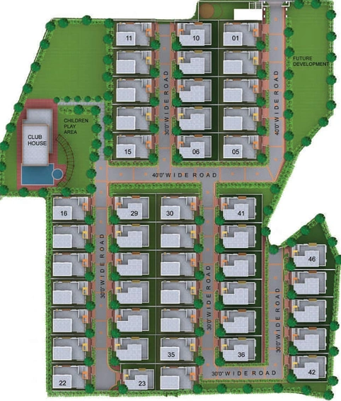 Master Plan of Manjeera Purple Town in Nallagandla, Hyderabad - Image 218970