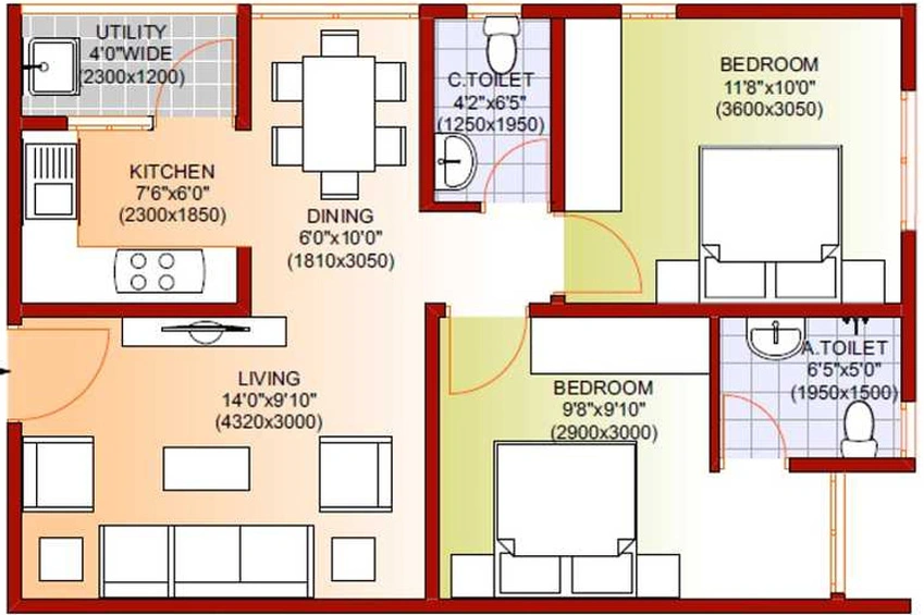 2 BHK Flat in Samarth Gajanana Sumuk in Whitefield, Bangalore - Image 831611