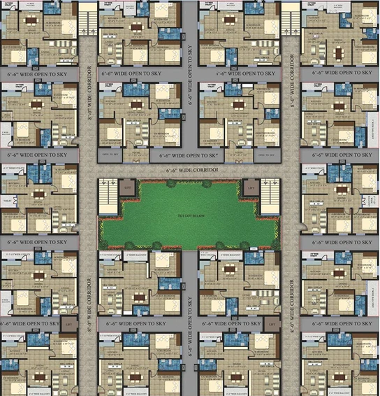 Floor Plan of Nayan Nature Serene in Kukatpally, Hyderabad - Image 219043