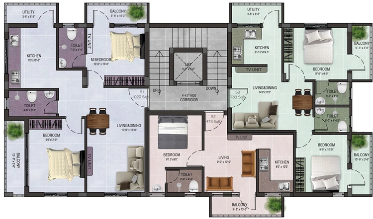 Floor Plan of Shelter Tulip in Sholinganallur, Chennai - Image 219075