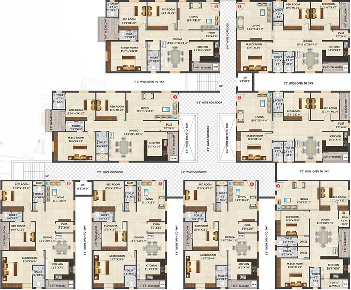 Floor Plan of Prem Gottumukulas Prem Sarovar Emerald in Kukatpally, Hyderabad - Image 219050