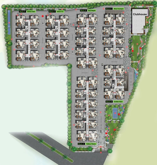 Master Plan of Tripura Green Alpha in Tellapur, Hyderabad - Image 118598