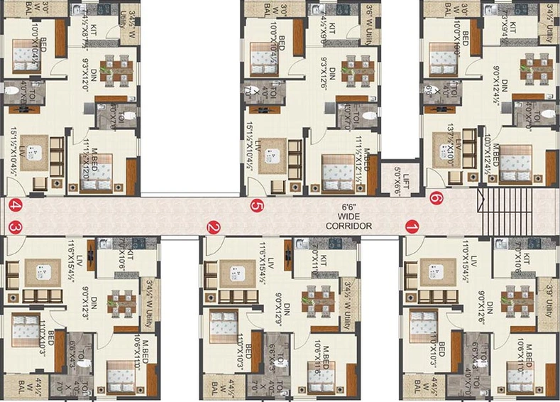 Floor Plan of Sai Krishna Brindavanam in Pragathi Nagar, Hyderabad - Image 219098