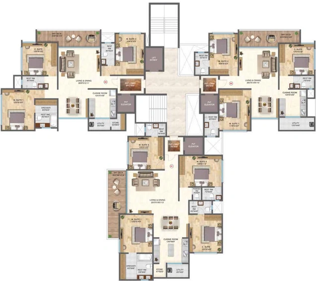 Floor Plan of City One Panache in Pimpri Chinchwad, Pune - Image 118304