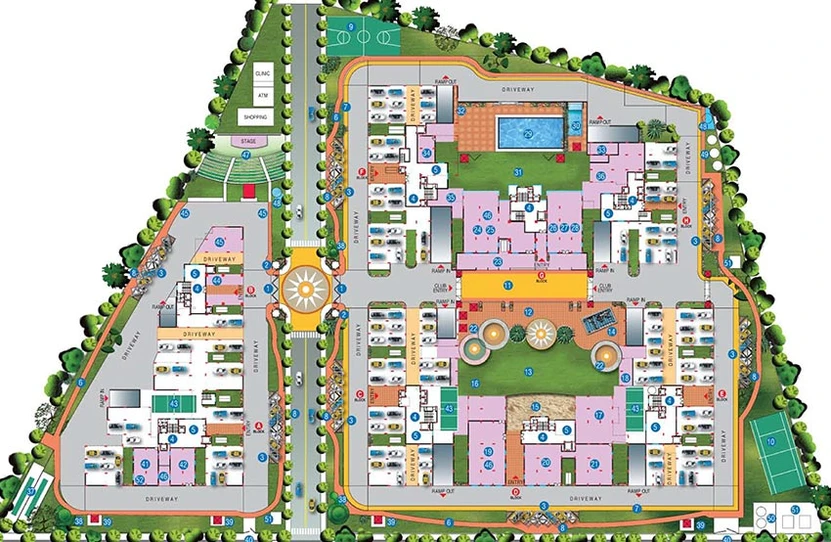 Master Plan of Srisairam Towers in Hafeezpet, Hyderabad - Image 219179