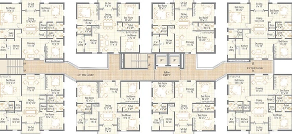 Floor Plan of Vertex Prime in Kukatpally, Hyderabad - Image 219240