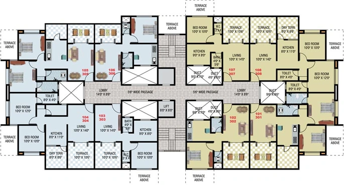 Floor Plan of Ram Unnati Privilege in Kondhwa, Pune - Image 118612