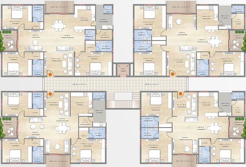 Floor Plan of Om Sree Patels Bright View in Yapral, Hyderabad - Image 219352
