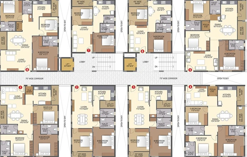 Floor Plan of Rochishmati Noveo Homes in Adibatla, Hyderabad - Image 219390