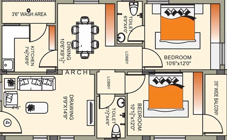 2 BHK Flat in Sai Balaji Residency in Patancheru, Hyderabad - Image 831786