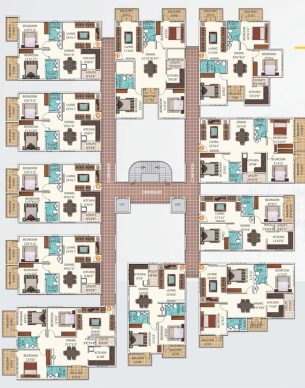 Floor Plan of SSVR Urban Flora in Whitefield, Bangalore - Image 219415