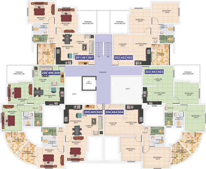 Floor Plan of Ram Unnati Heritage in Kondhwa, Pune - Image 118367