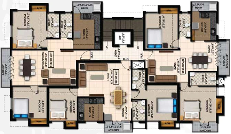 Floor Plan of Kriya Sai Sudha in Perungudi, Chennai - Image 219471