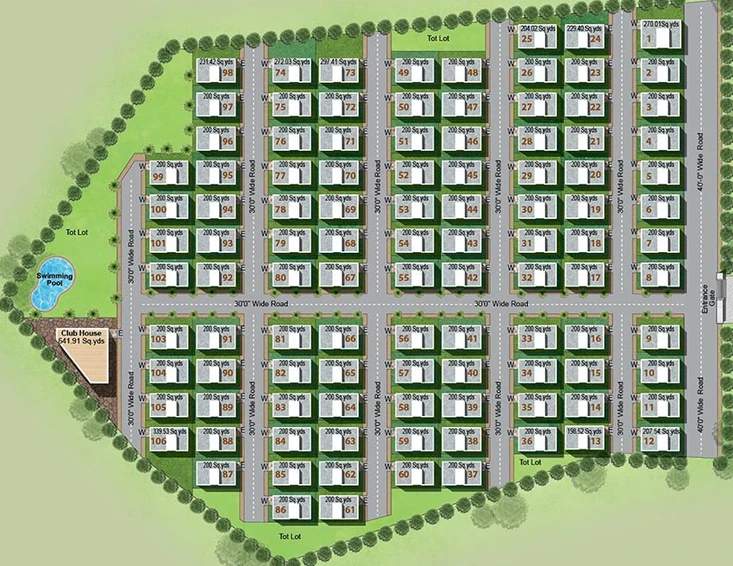 Master Plan of Tripura Landmark 3 in Bowrampet, Hyderabad - Image 219443