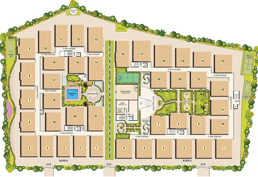 Master Plan of Vishnu Krupa Golden Oriole in Bachupally, Hyderabad - Image 219459