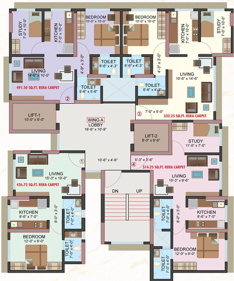 Floor Plan of Chandiwala Pearl Regency in Andheri West, Mumbai - Image 29952