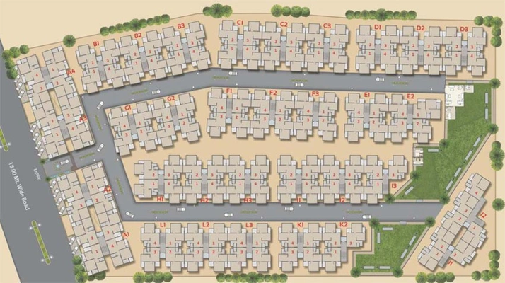 Master Plan of Akshar Heights in Padra Road, Vadodara - Image 118937