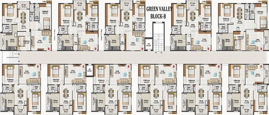 Floor Plan of AR Green Valley in Kondapur, Hyderabad - Image 219517
