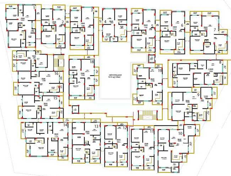 Floor Plan of Vaastu Dew Flower in KR Puram, Bangalore - Image 219569