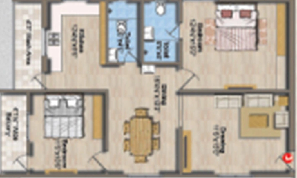 2 BHK Flat in Gamut Creative Abode in Kondapur, Hyderabad - Image 831872