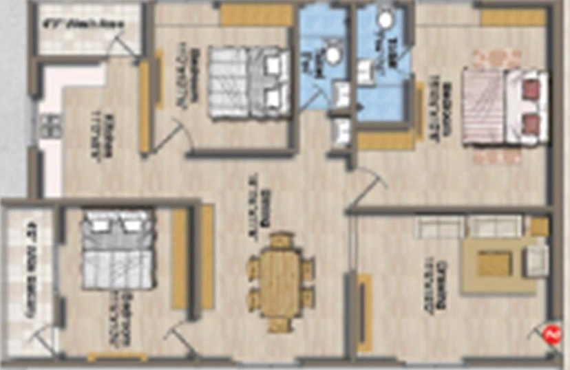 3 BHK Flat in Gamut Creative Abode in Kondapur, Hyderabad - Image 831874