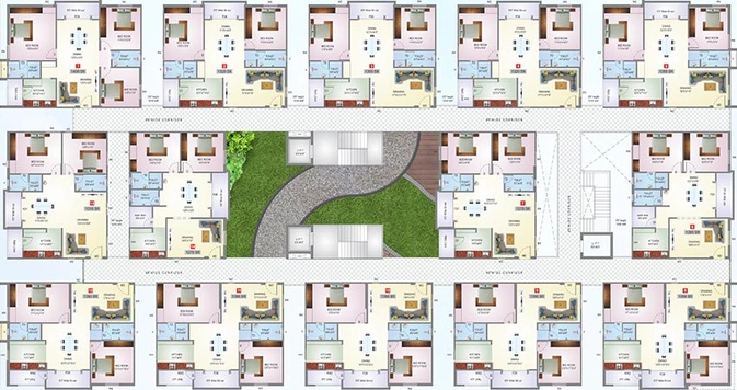Floor Plan of Gauthami Sai Subashini Towers in Kondapur, Hyderabad - Image 219648