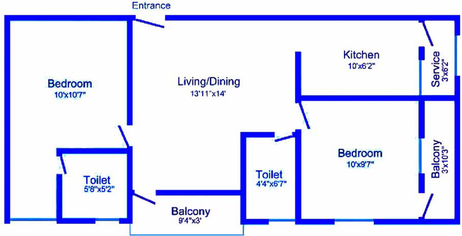 2 BHK Flat in Sudhir Lotus in Sholinganallur, Chennai - Image 831896