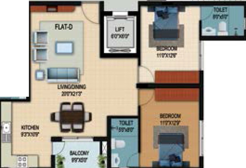 2 BHK Flat in Veracious Zarita in Whitefield, Bangalore - Image 831909
