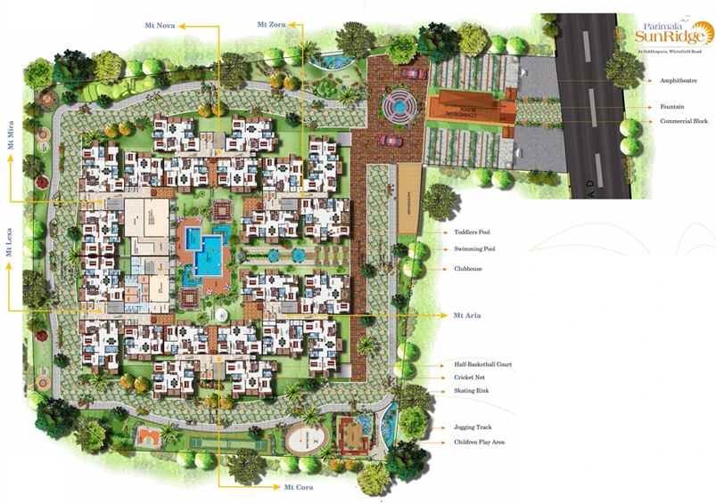 Master Plan of Vishnu Parimala SunRidge in Whitefield, Bangalore - Image 219710