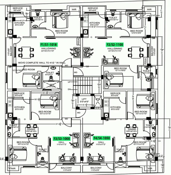 Floor Plan of Double T Pranavam in Sholinganallur, Chennai - Image 219748