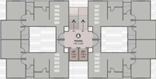 Floor Plan of Bhavans Krishna Residency in Gotri, Vadodara - Image 118919
