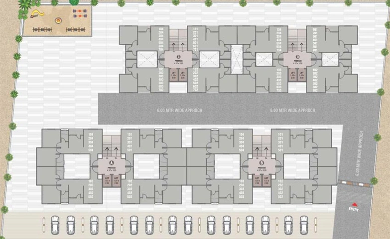 Master Plan of Bhavans Krishna Residency in Gotri, Vadodara - Image 118920