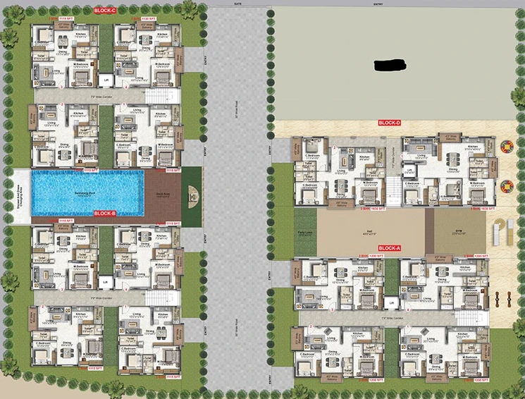 Master Plan of Inspire Four Square in Narsingi, Hyderabad - Image 219757