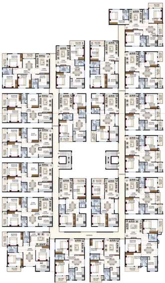 Floor Plan of Viveks Sanskaar in KR Puram, Bangalore - Image 219769
