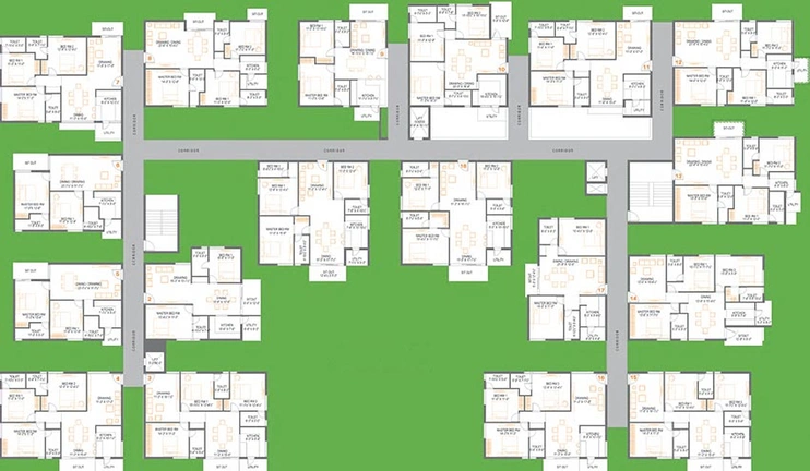 Floor Plan of Manbhum Mayflower in Kondapur, Hyderabad - Image 219797