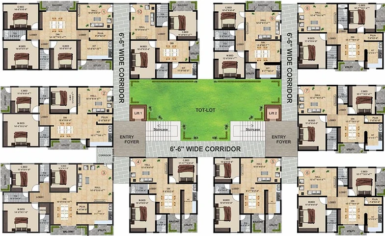 Floor Plan of Cyber Lake Vision in Narsingi, Hyderabad - Image 219796