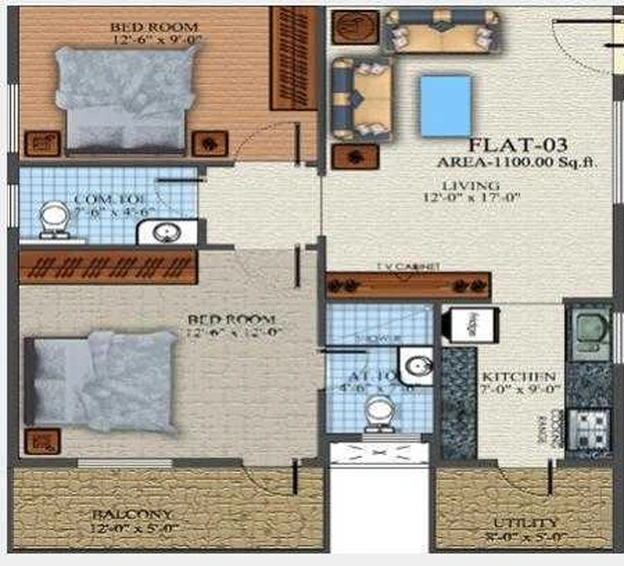 2 BHK Flat in VSV White Orchids in Whitefield, Bangalore - Image 831950