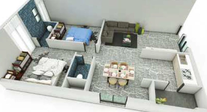 2 BHK Flat in Dhanvee Silver Wood Avenue in Narsingi, Hyderabad - Image 831957