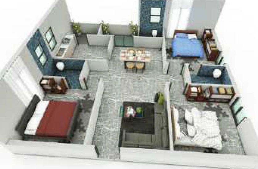 3 BHK Flat in Dhanvee Silver Wood Avenue in Narsingi, Hyderabad - Image 831958