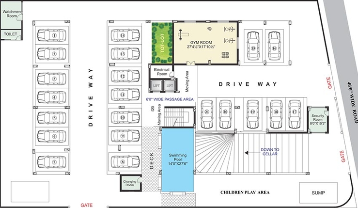 Master Plan of Pratyusha Sree Sai Brindavanam in Narsingi, Hyderabad - Image 219880
