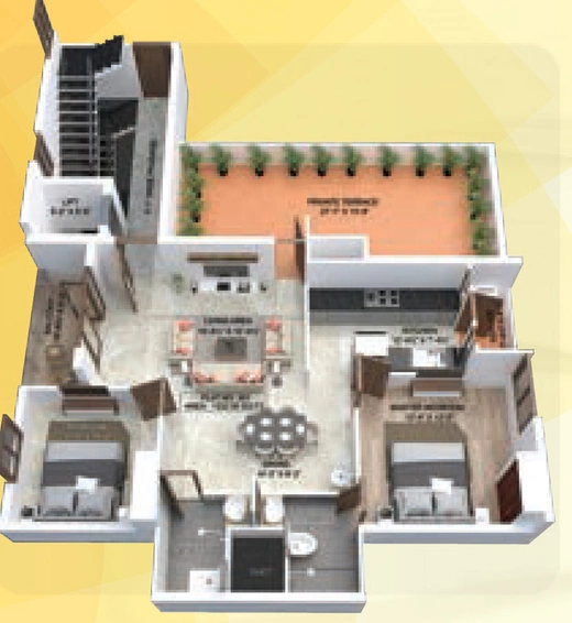 2 BHK Flat in Sai Anandha in Sholinganallur, Chennai - Image 832004