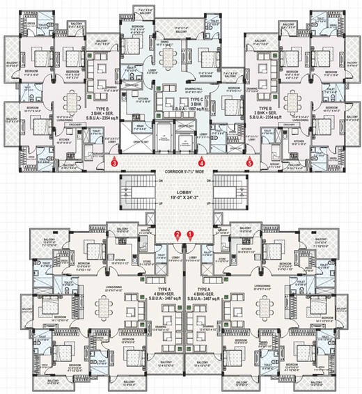 Floor Plan of ARG Murli Heights in Tilak Nagar, Jaipur - Image 118509