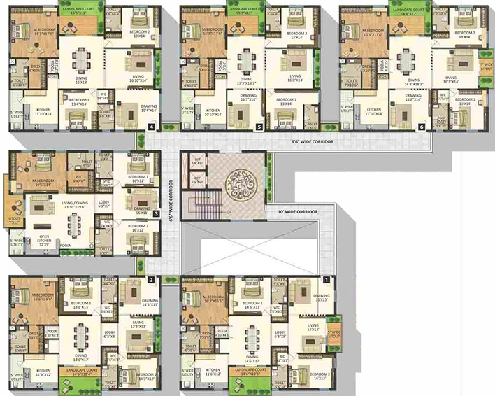 Floor Plan of Navanaami Willow Greens in Puppalaguda, Hyderabad - Image 219987