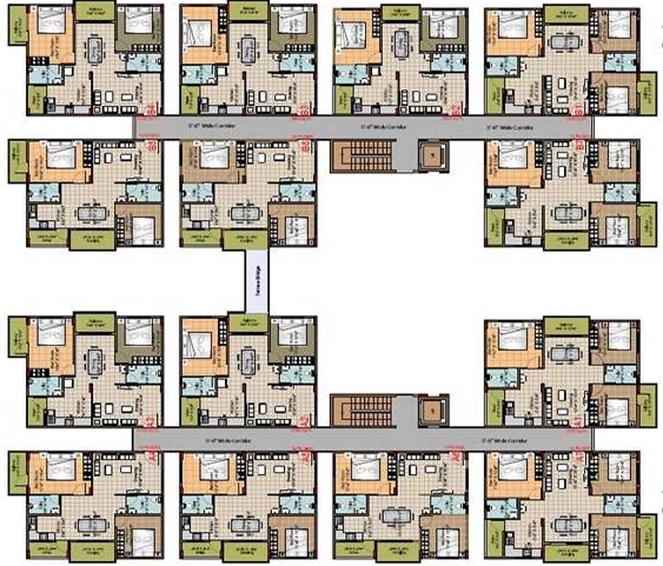 Floor Plan of Jeevan Pristine in Munnekollal, Bangalore - Image 219999