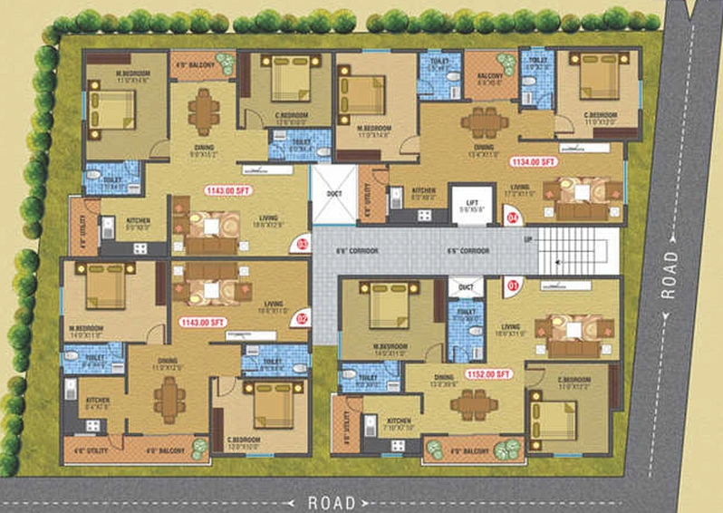 Floor Plan of Nava Siri in Panathur, Bangalore - Image 220021