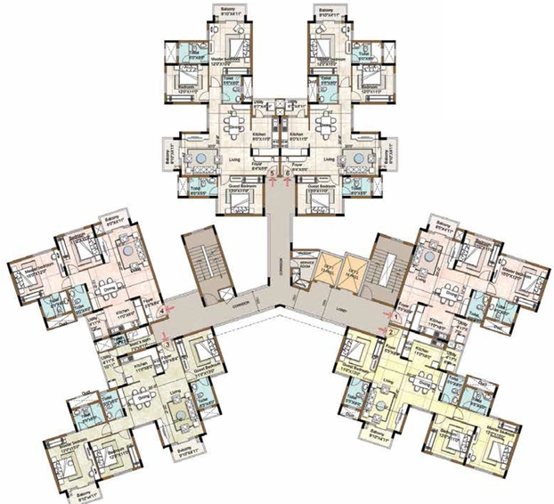Floor Plan of Purva Seasons in Old Madras Road, Bangalore - Image 220050
