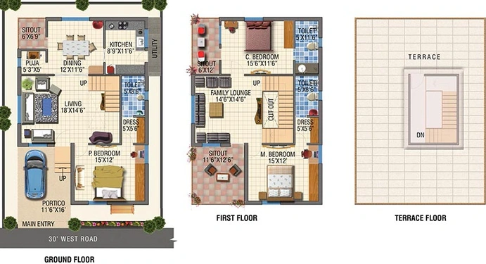 3 BHK House/Villa in Sahiti Kanva Kuteer in Manikonda, Hyderabad - Image 832036